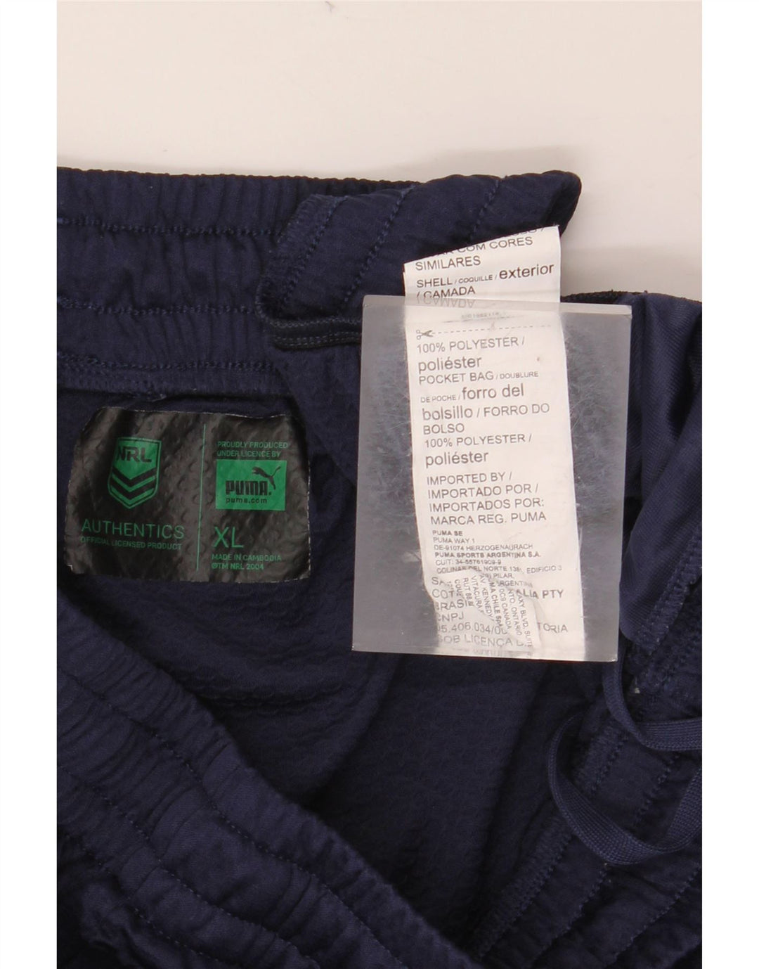 PUMA Pantalon de Survêtement Warriors Homme XL Bleu Marine Colorblock Polyester