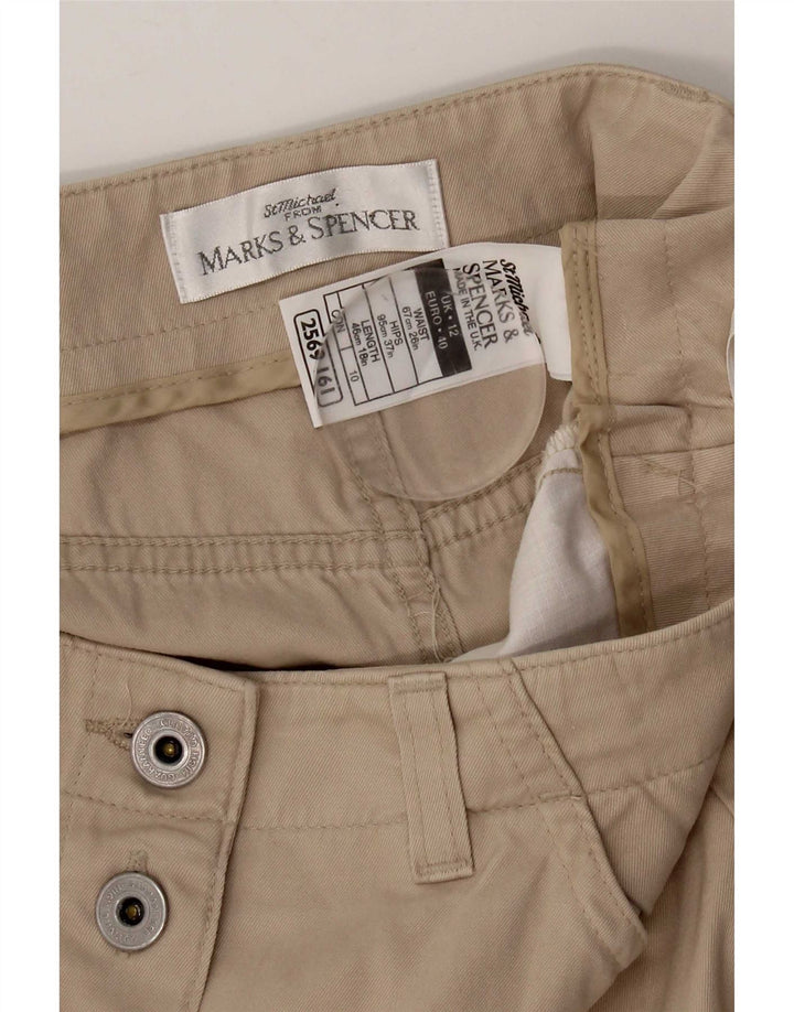 Marks & Spencer Mini jupe femme UK 12 Medium W28 coton beige
