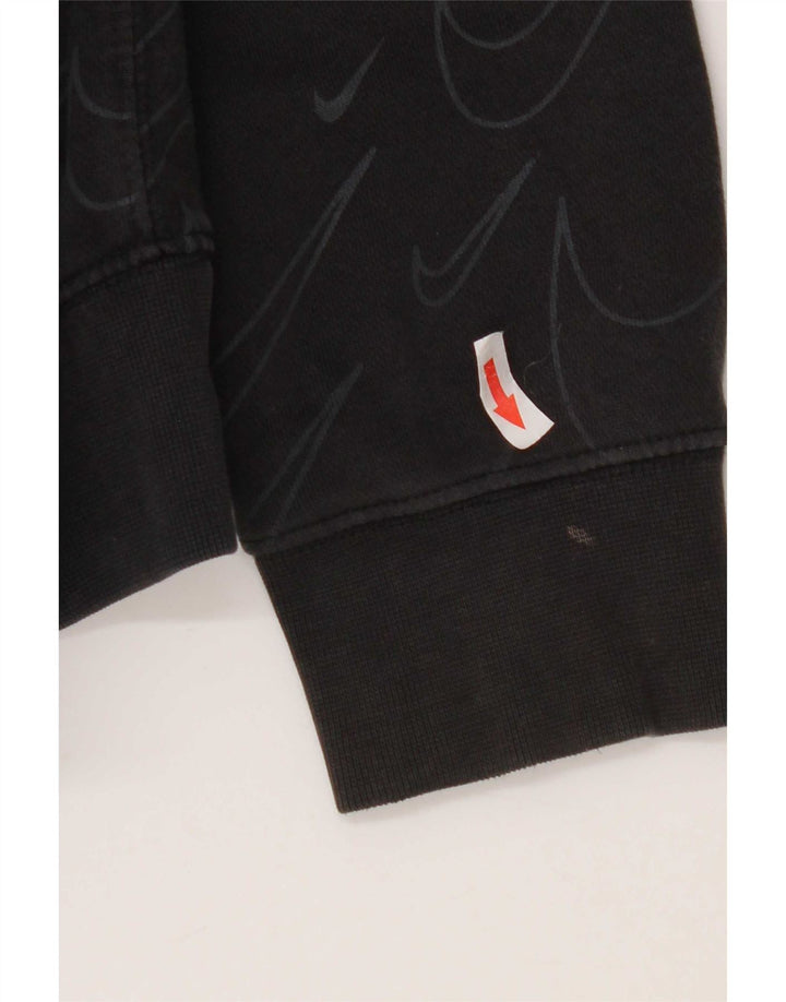 Nike Pull à capuche graphique pour homme Petit coton noir