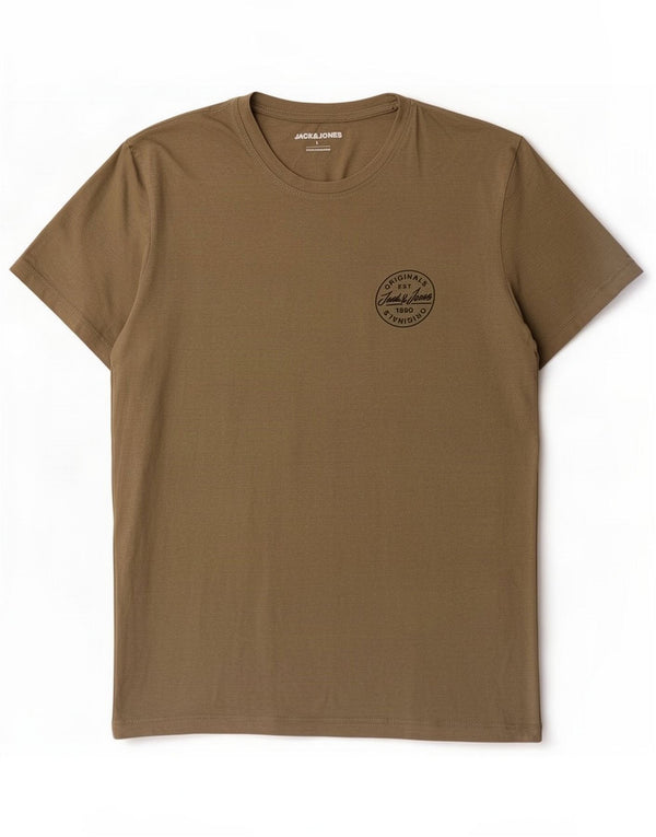 Jack & Jones T-Shirt Homme Haut Large Kaki Coton
