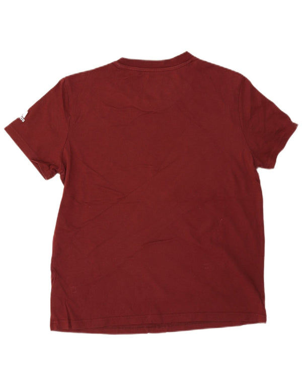 Adidas T-shirt graphique pour femme UK 16/18 Grand coton bordeaux