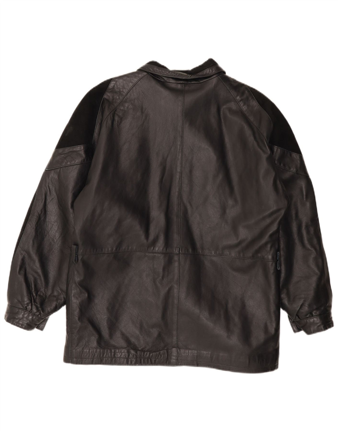 Veste en cuir femme vintage EU 44 XL Cuir noir
