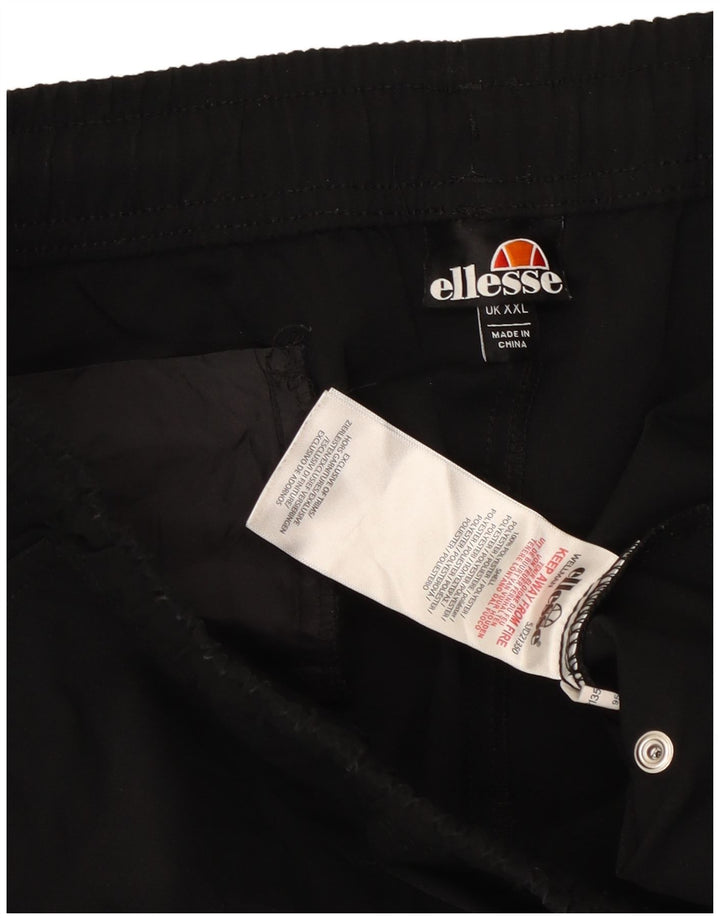 ELLESSE Pantalon de survêtement cargo pour homme Joggers 2XL Noir Polyester