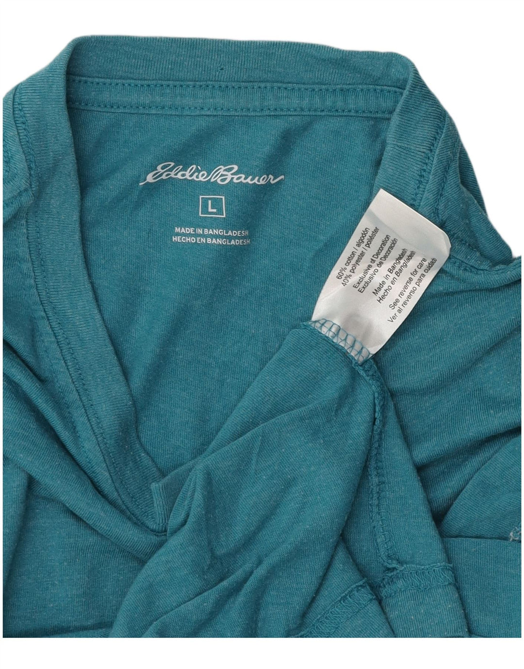 EDDIE BAUER T-Shirt Homme Top Large Bleu Coton
