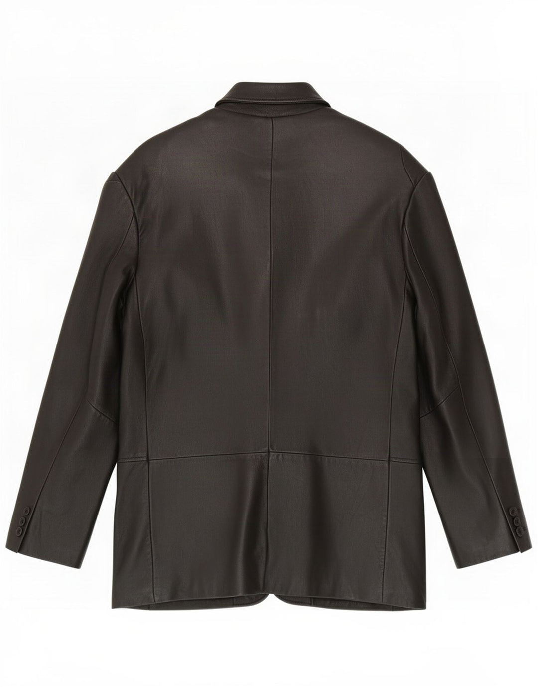 Kartel Veste blazer en cuir à 3 boutons pour homme UK 40 Large Noir