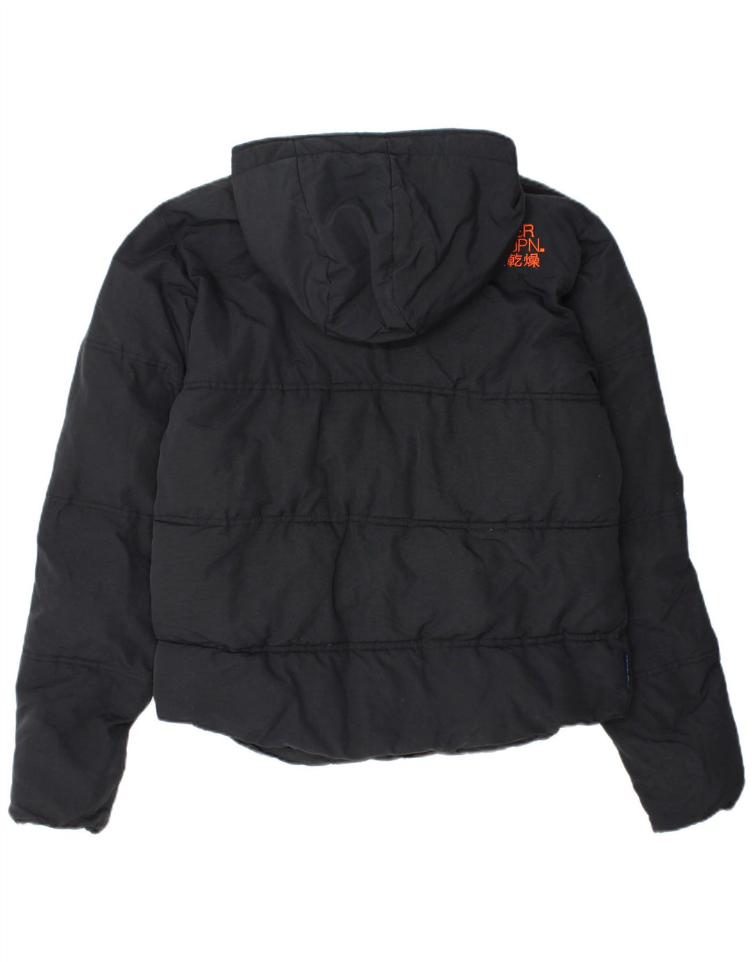 Superdry Veste matelassée à capuche pour hommes UK 40 Large Bleu Marine Nylon