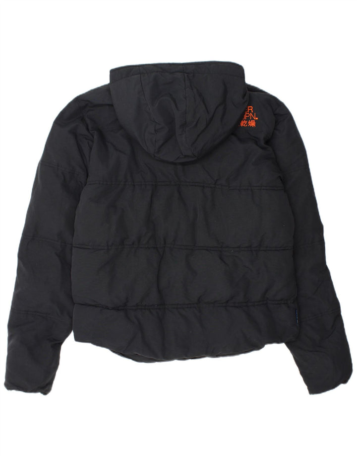 Superdry Veste matelassée à capuche pour hommes UK 40 Large Bleu Marine Nylon