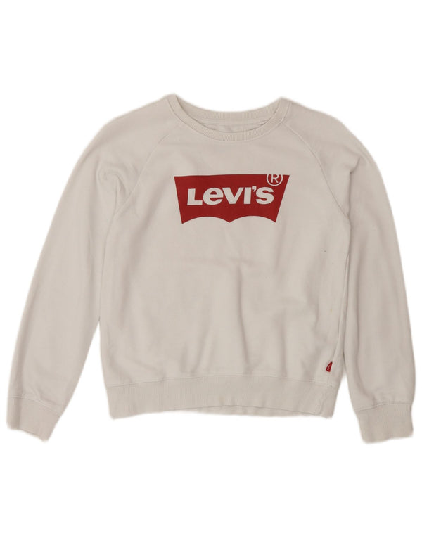 Levi's Sweatshirt Graphique Fille 11-12 ans Blanc Coton
