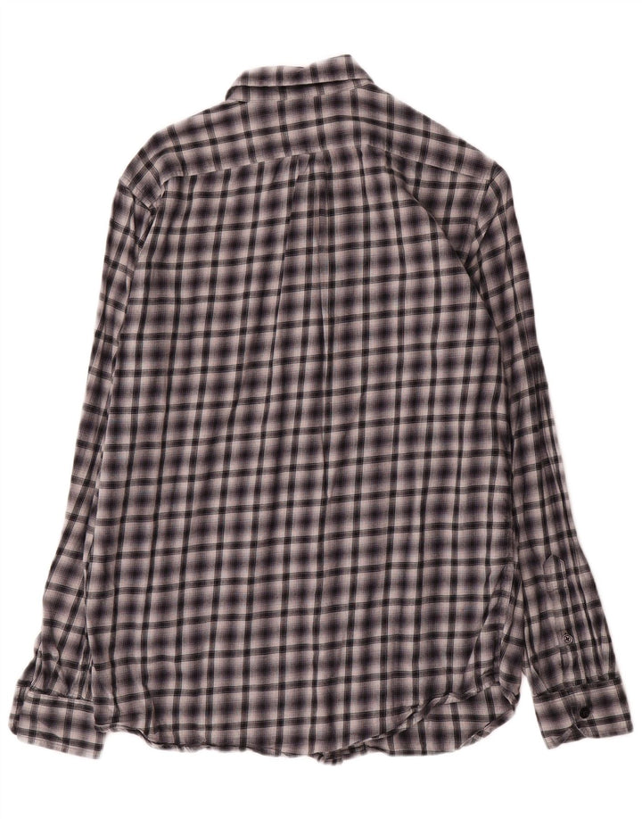 Chemise Homme Diesel Coton à Carreaux Noir Moyen
