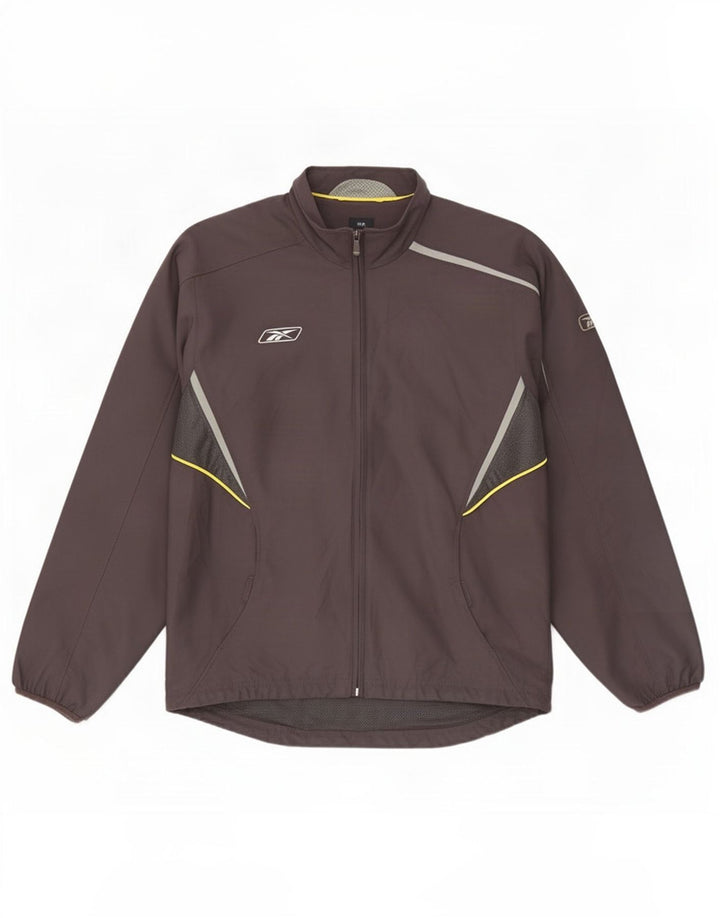 Reebok Veste de Survêtement Homme Noir Moyen Polyester Colorblock