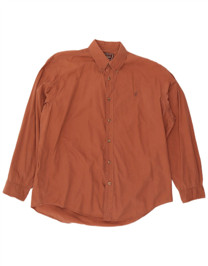 Marlboro Classics Chemise Homme Large Marron Coton