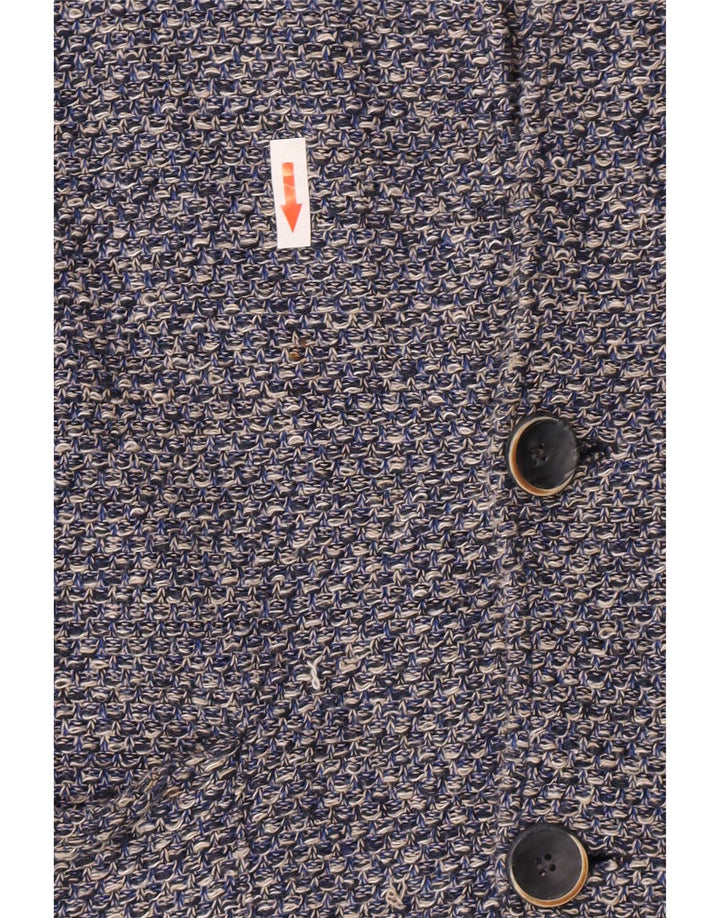 Zara Veste blazer en tricot à 2 boutons pour garçon 13-14 ans Bleu chiné en coton