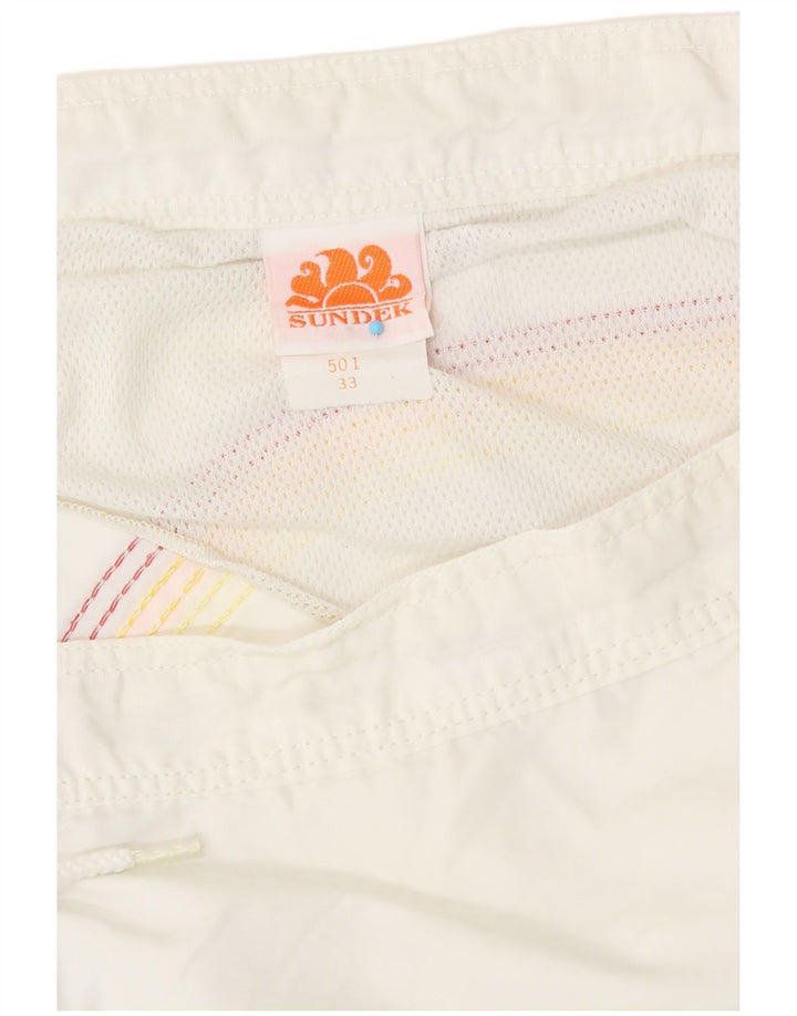 Sundek Short de bain homme nylon blanc moyen