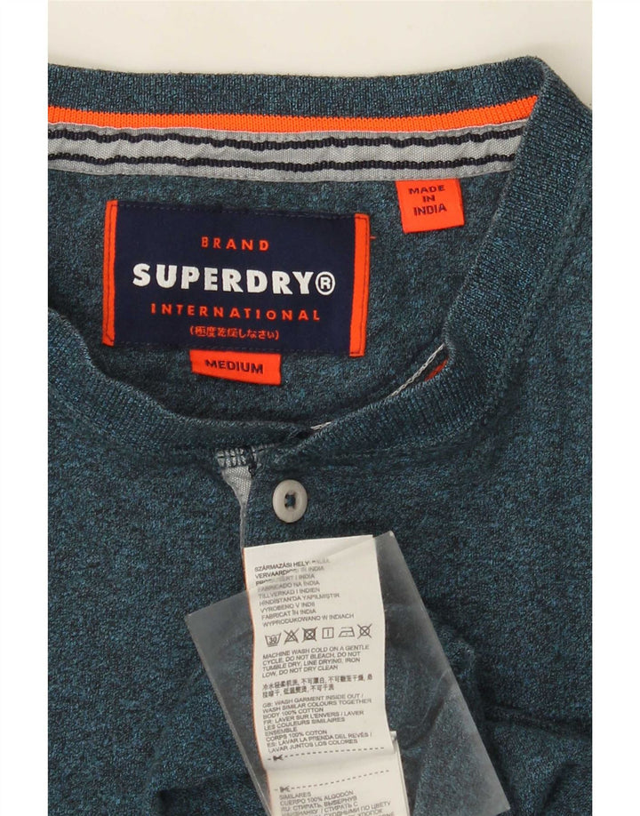 Superdry Haut à manches longues en coton moucheté vert moyen |