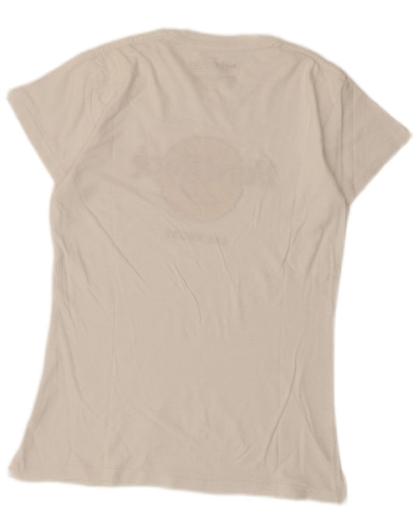 Hard Rock Cafe T-shirt graphique Las Vegas pour femme UK 12 Blanc moyen
