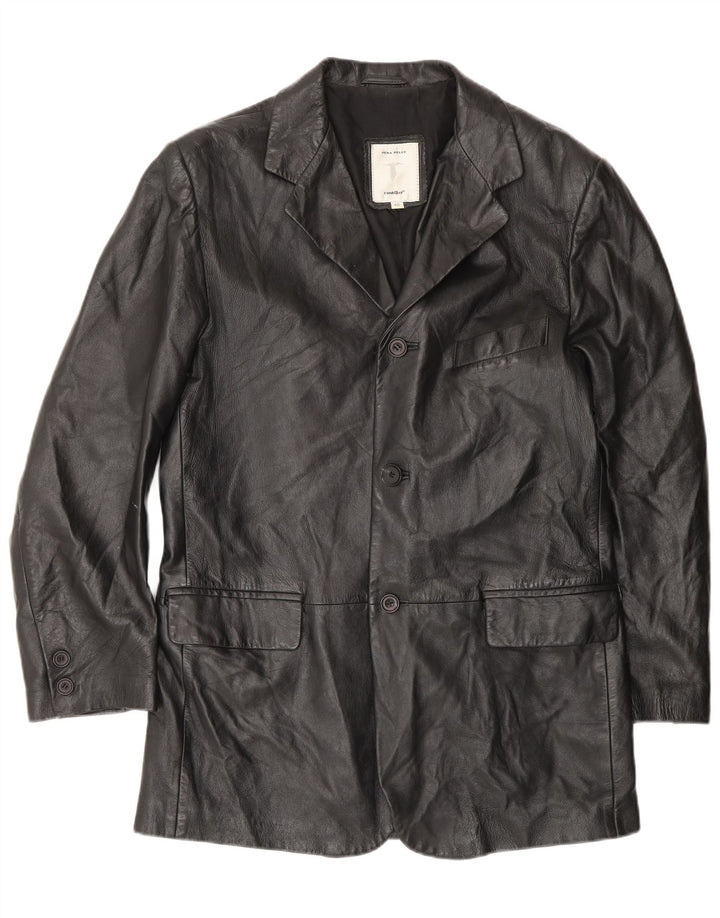 Conbipel Manteau en Cuir Homme IT 46 Petit Cuir Noir