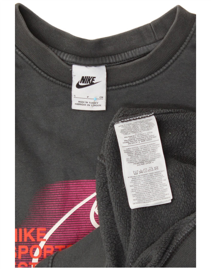 NIKE Sweat-shirt graphique pour hommes, petit, gris, coton