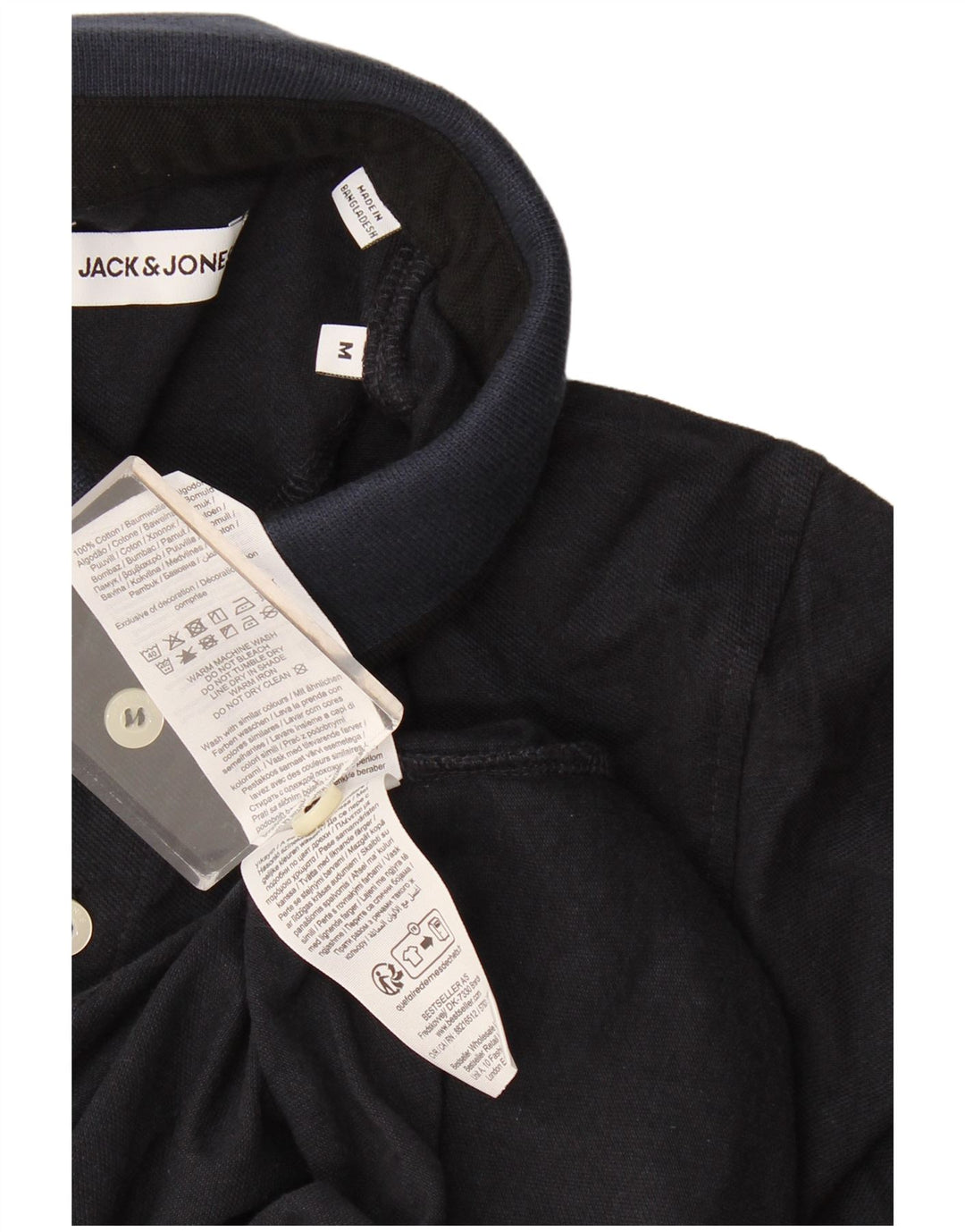 Jack & Jones Polo Homme Bleu Marine Moyen Coton
