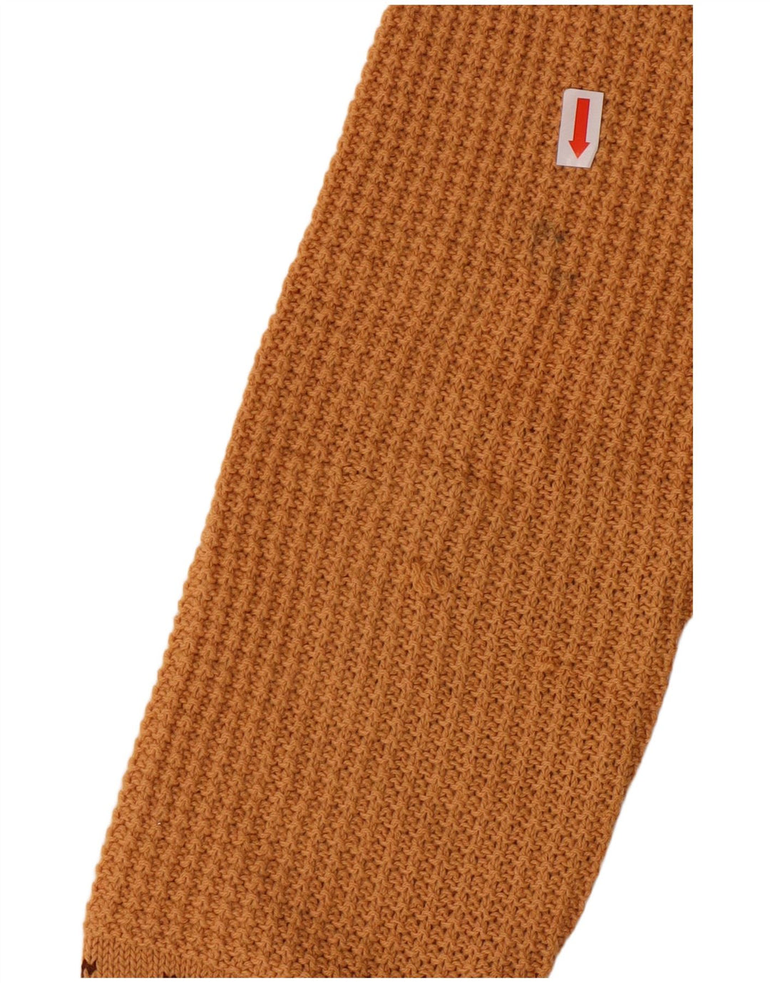 VINTAGE Femme Col V Pull Pull UK 10 Petit Marron Géométrique