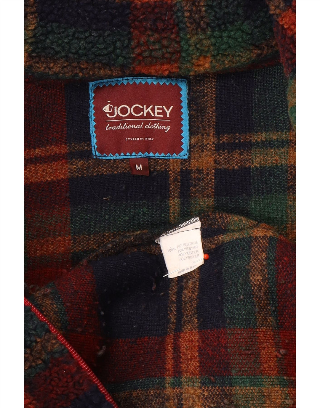 Jockey Veste polaire à capuche pour homme UK 38 Medium Multicolore Plaid Polyester