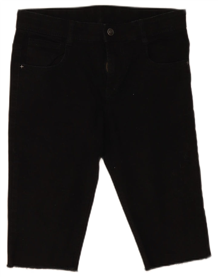 BENETTON Short en Jean Fille 13-14 Ans 3XL W30 Noir Coton