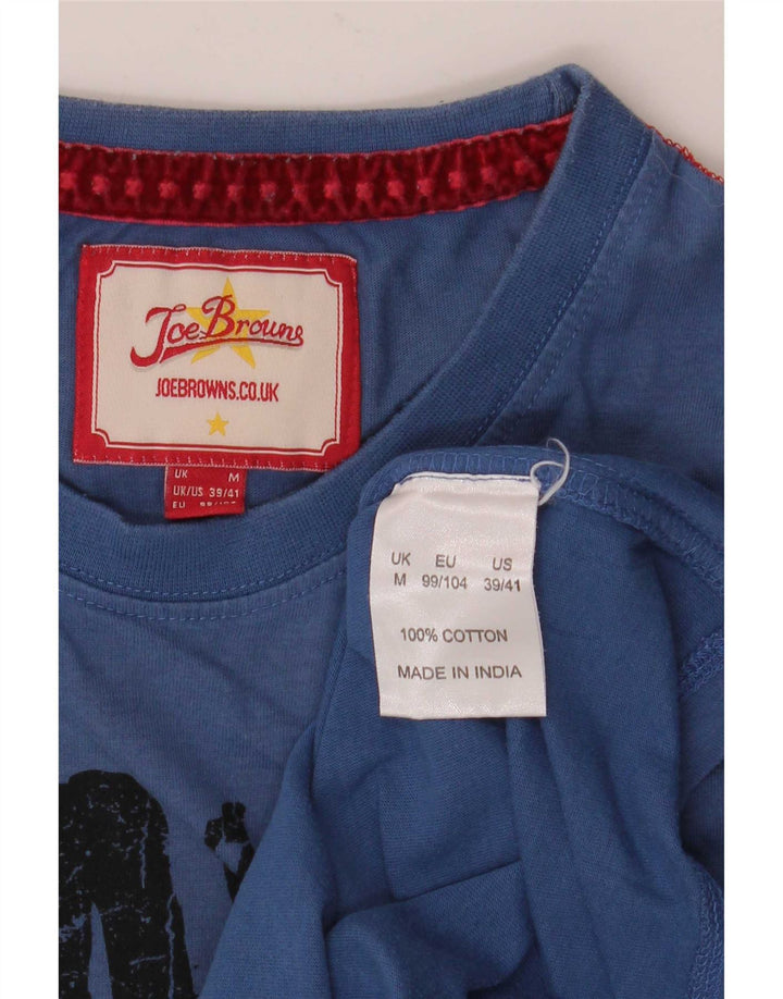 Joe Browns T-Shirt Graphique Homme Bleu Moyen Coton
