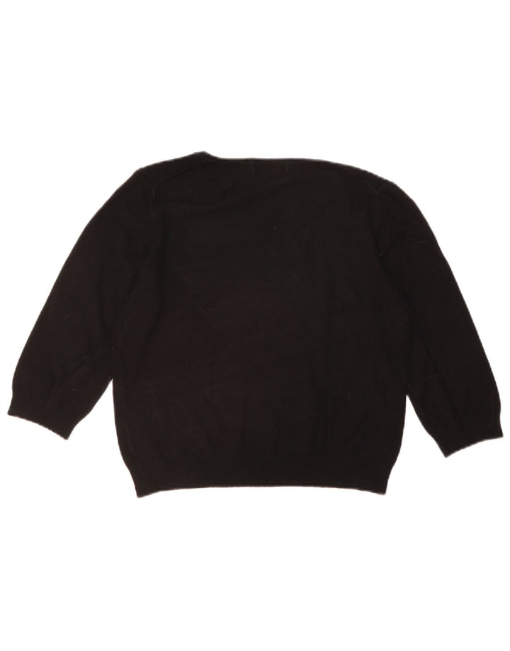 Marks & Spencer Pull court à col en V pour femme UK 16 Large Noir