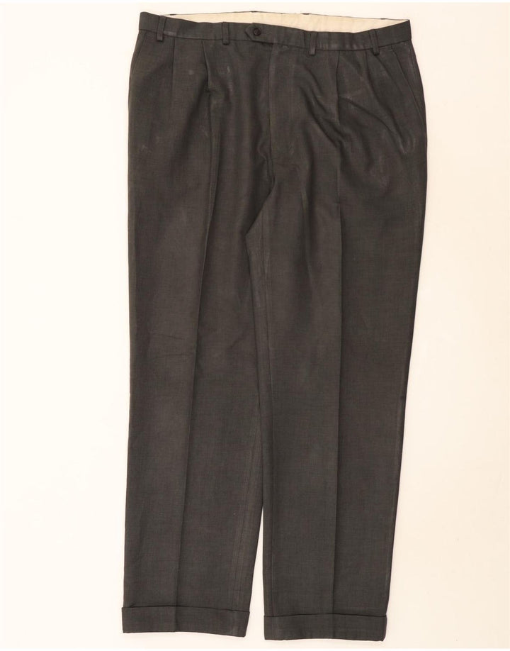 Marks & Spencer Pantalon de costume pour homme W40 L33 Gris Polyester