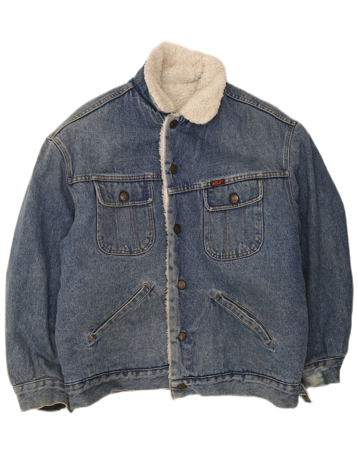 Rifle Veste en jean Sherpa pour homme UK 38 Bleu moyen Coton