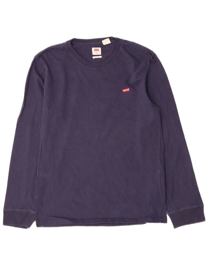 Levi's Haut à Manches Longues Coupe Standard Homme Bleu Marine Petit Coton