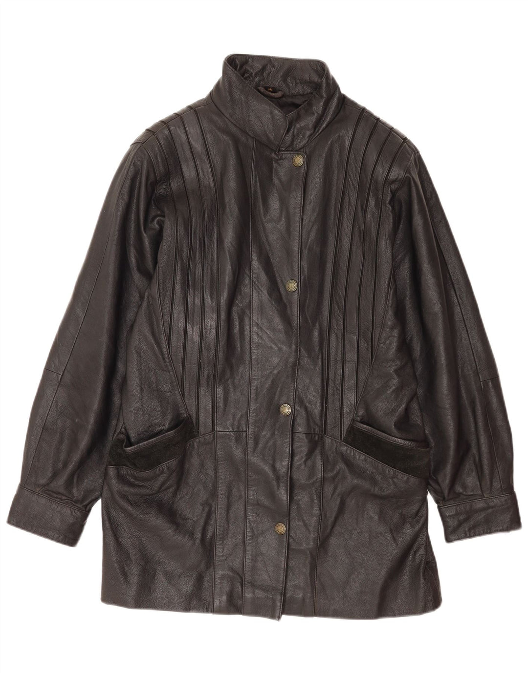 Skinz Veste en cuir pour femme UK 14 Grand cuir noir
