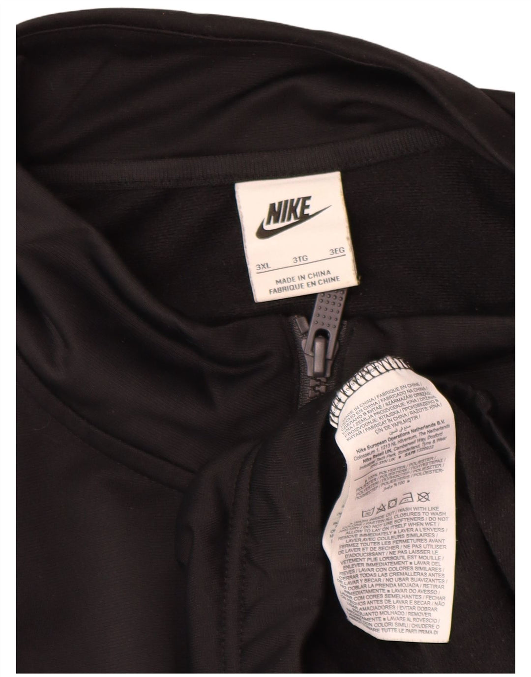 Nike Sweat-shirt à col zippé pour homme 3XL Noir Polyester