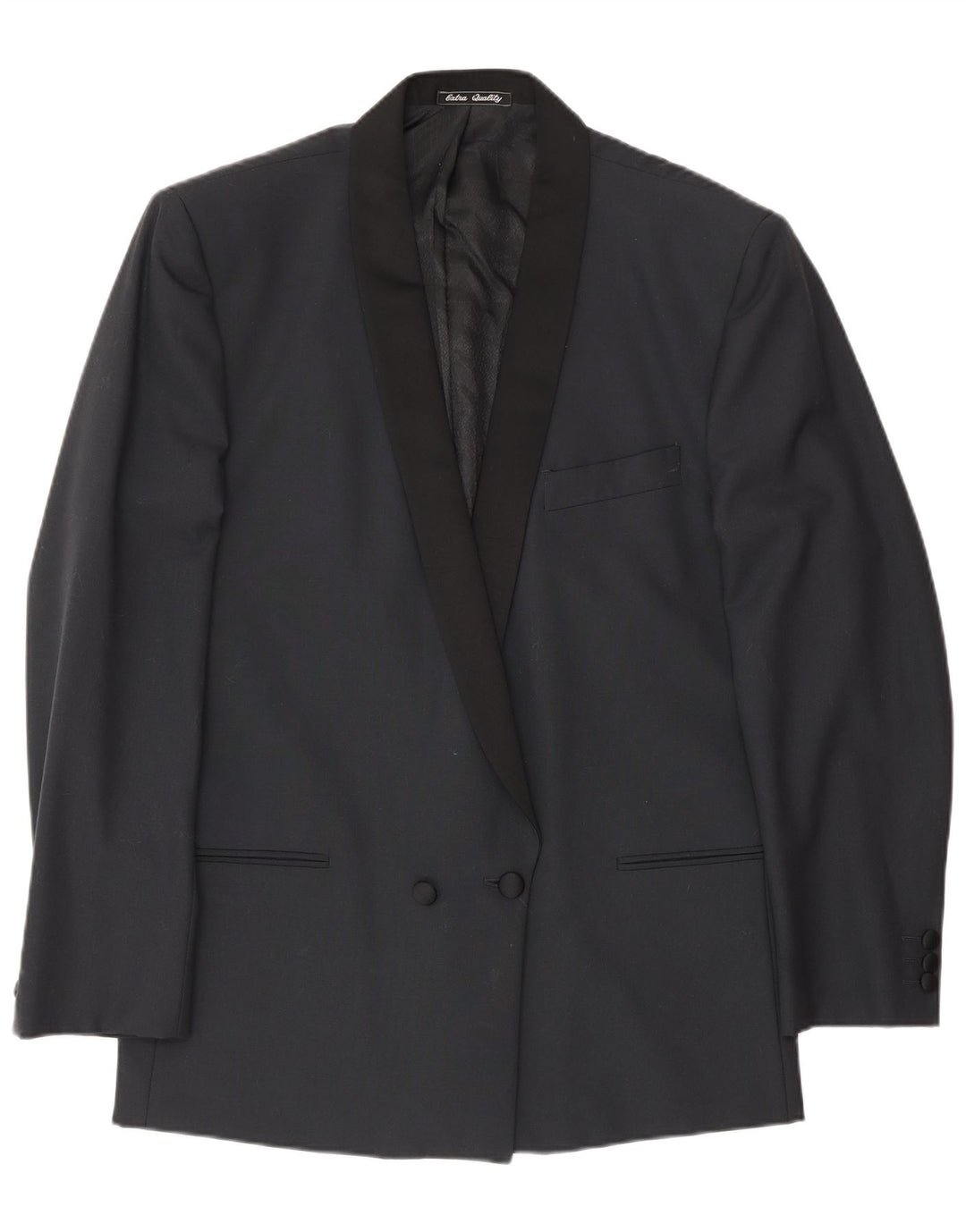Profilo Veste Blazer Croisée Homme IT 48 Laine Vierge Noir Moyen