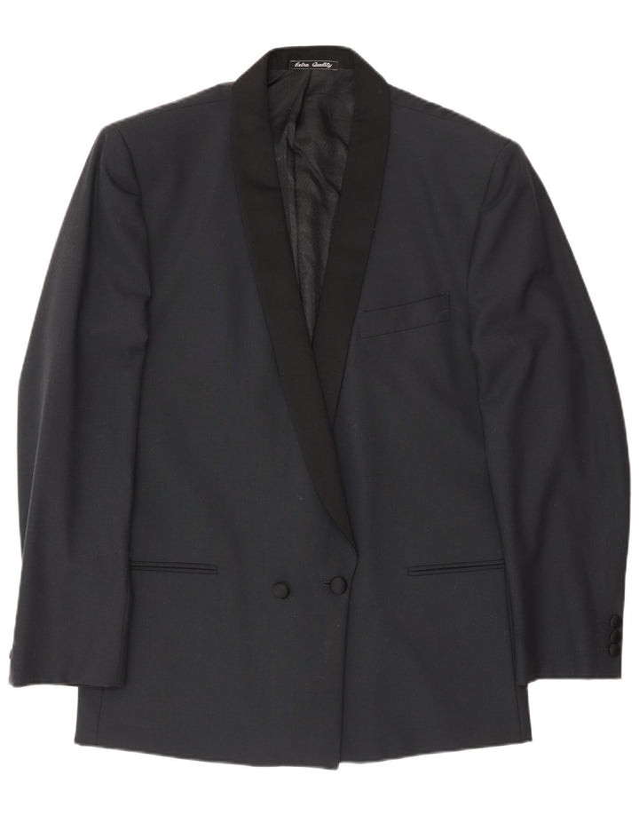 Profilo Veste Blazer Croisée Homme IT 48 Laine Vierge Noir Moyen