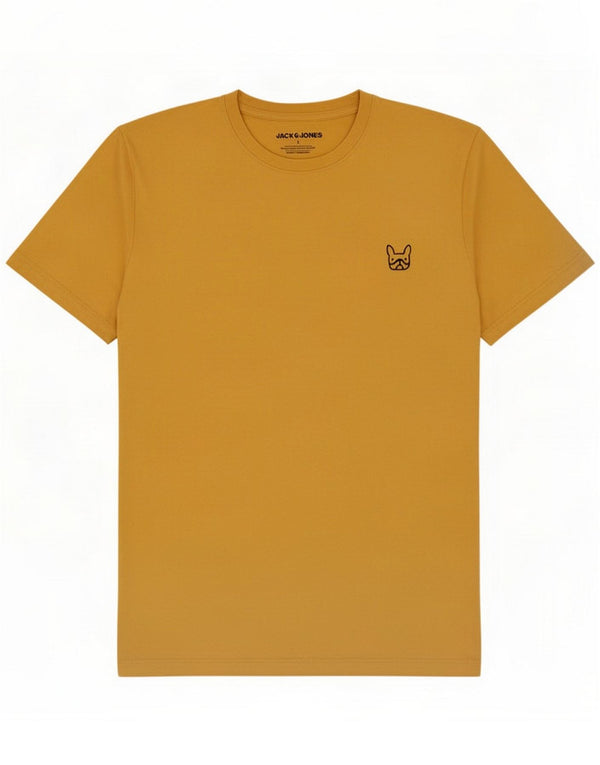 T-shirt Jack & Jones pour homme en coton jaune Large