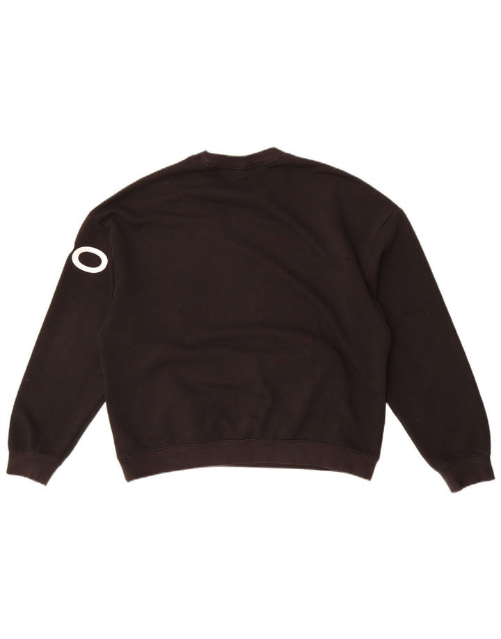 Nike Sweat-shirt surdimensionné graphique pour femme UK 10 Petit coton noir