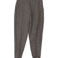 Benetton Pantalon Casual Femme IT 44 Medium W28 L30 Pied-de-Poule Noir