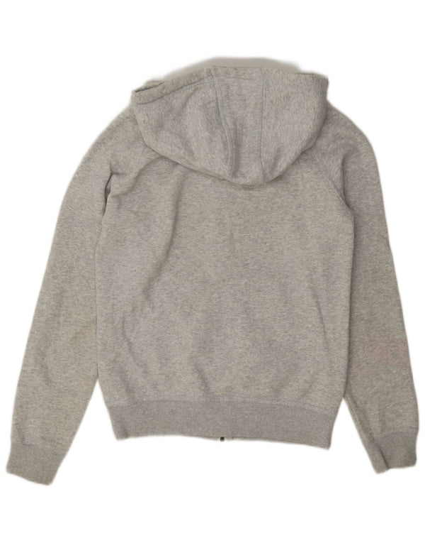 Adidas Pull à capuche zippé surdimensionné graphique pour femme UK 8 Petit Gris Moucheté