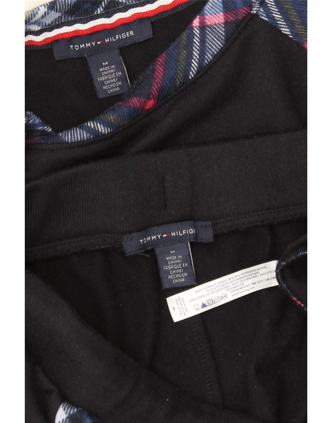 Tommy Hilfiger Survêtement graphique complet pour femme UK 14 Bleu marine moyen à carreaux