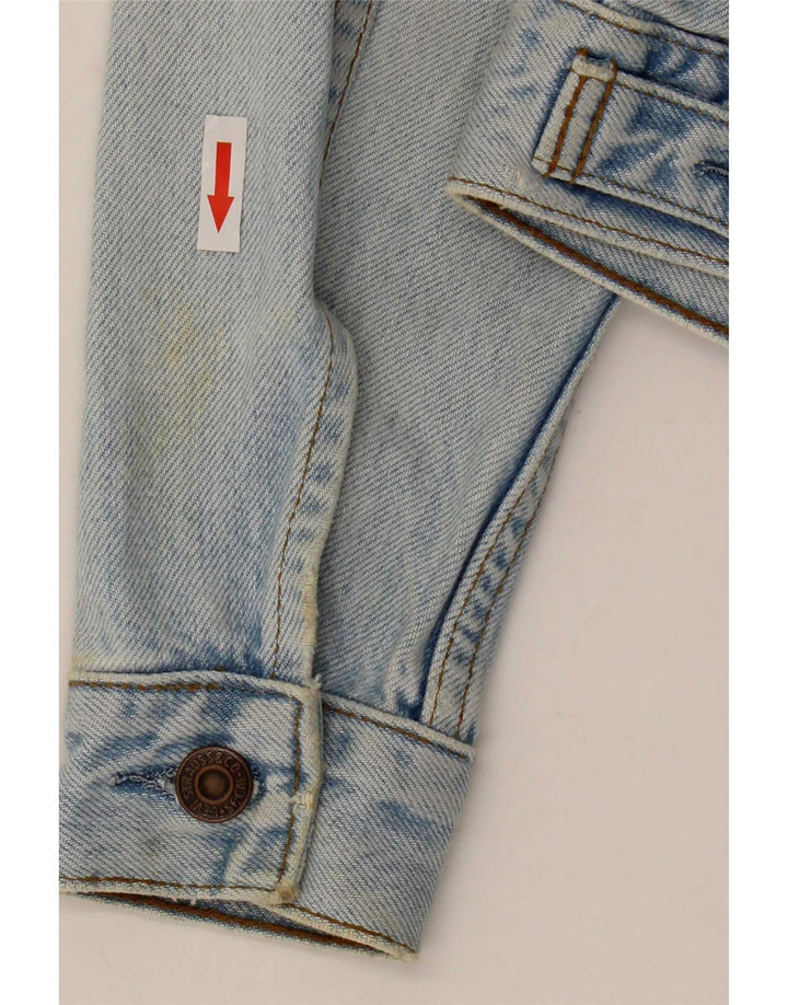 Levi's Veste en Jean Court Femme UK 10 Petit Bleu Coton