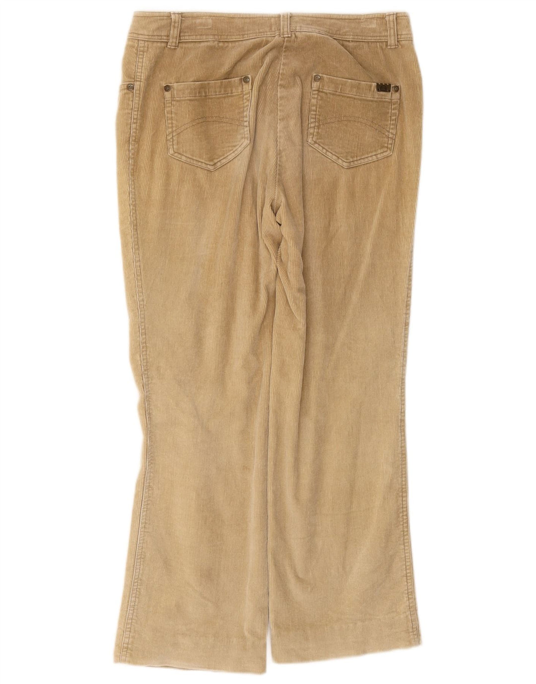 Sergio Tacchini Pantalon Bootcut En Velours Côtelé Femme IT 42 Medium W32 L26 Beige