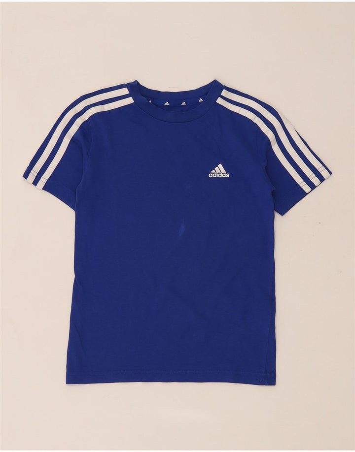 Adidas T-Shirt Top Garçon 7-8 ans Bleu Coton