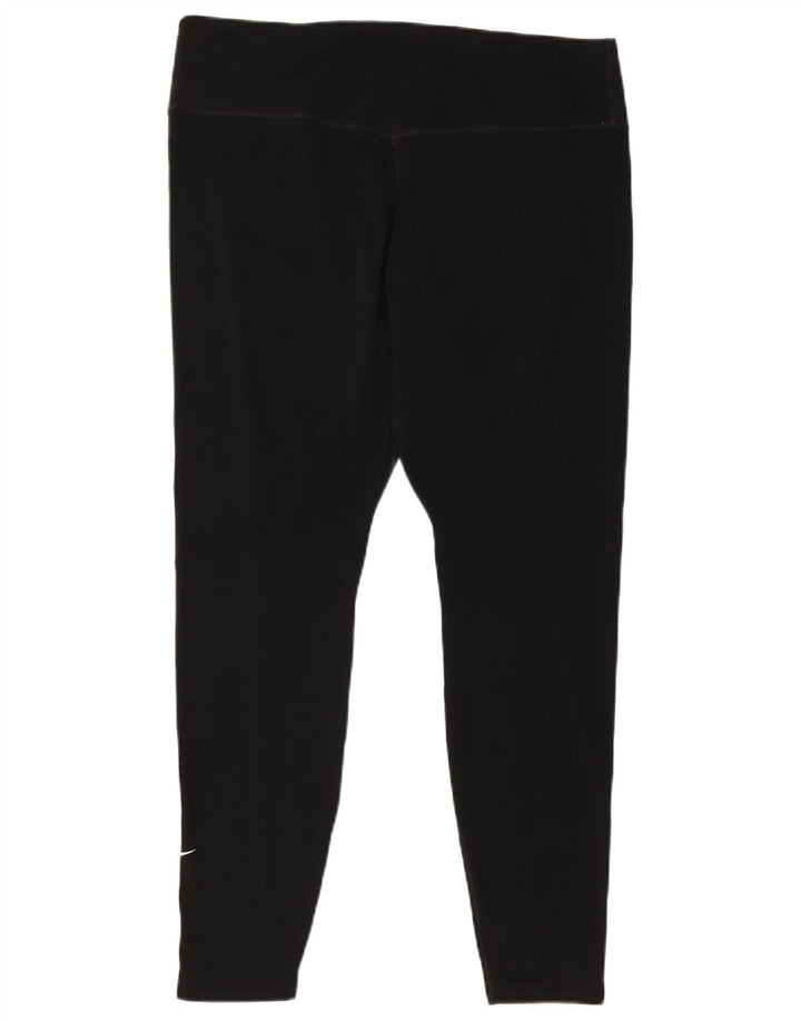 Nike Legging court Dri Fit pour femme UK 18 XL Noir Polyester
