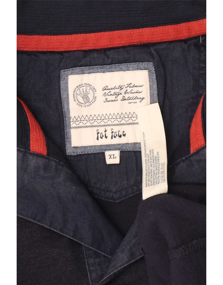 Fat Face Pull col boutonné pour homme XL en coton bleu marine classique