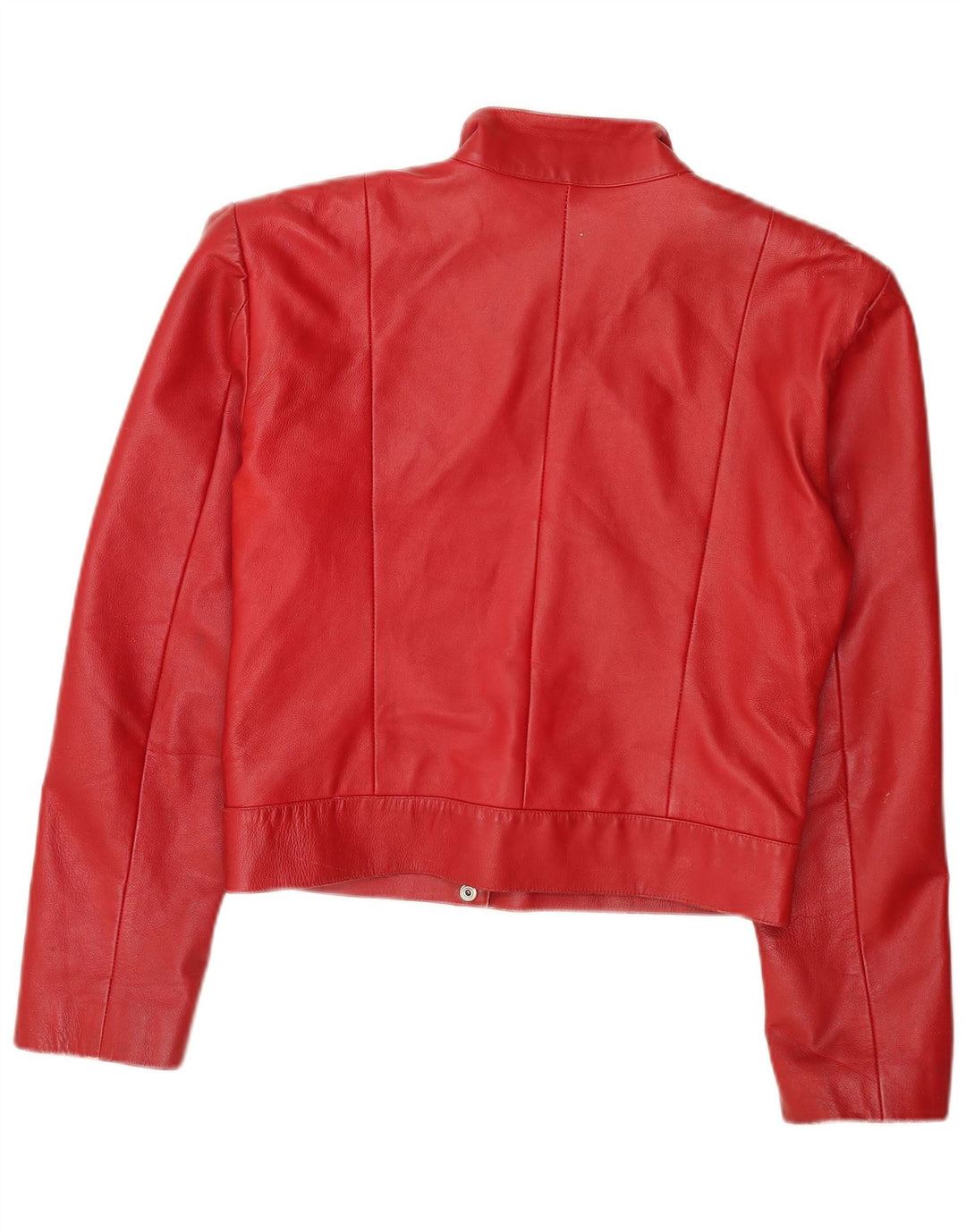veste en cuir crop femme vintage UK 18 XL Rouge