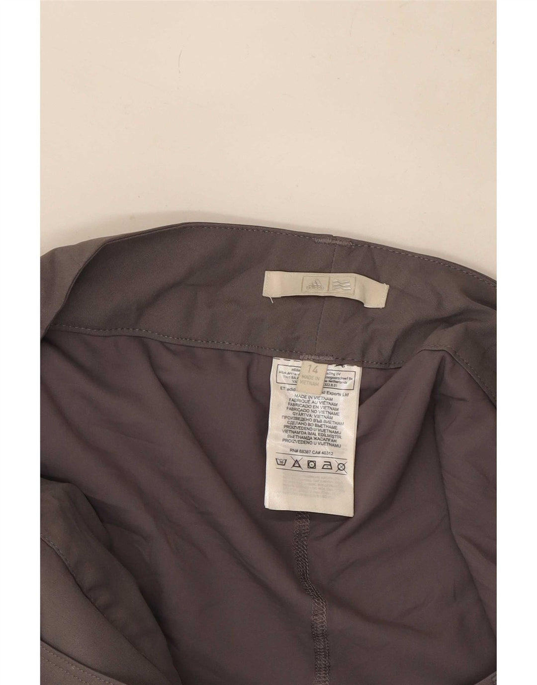 Adidas Mini jupe femme UK 14 Large W32 Gris Polyester