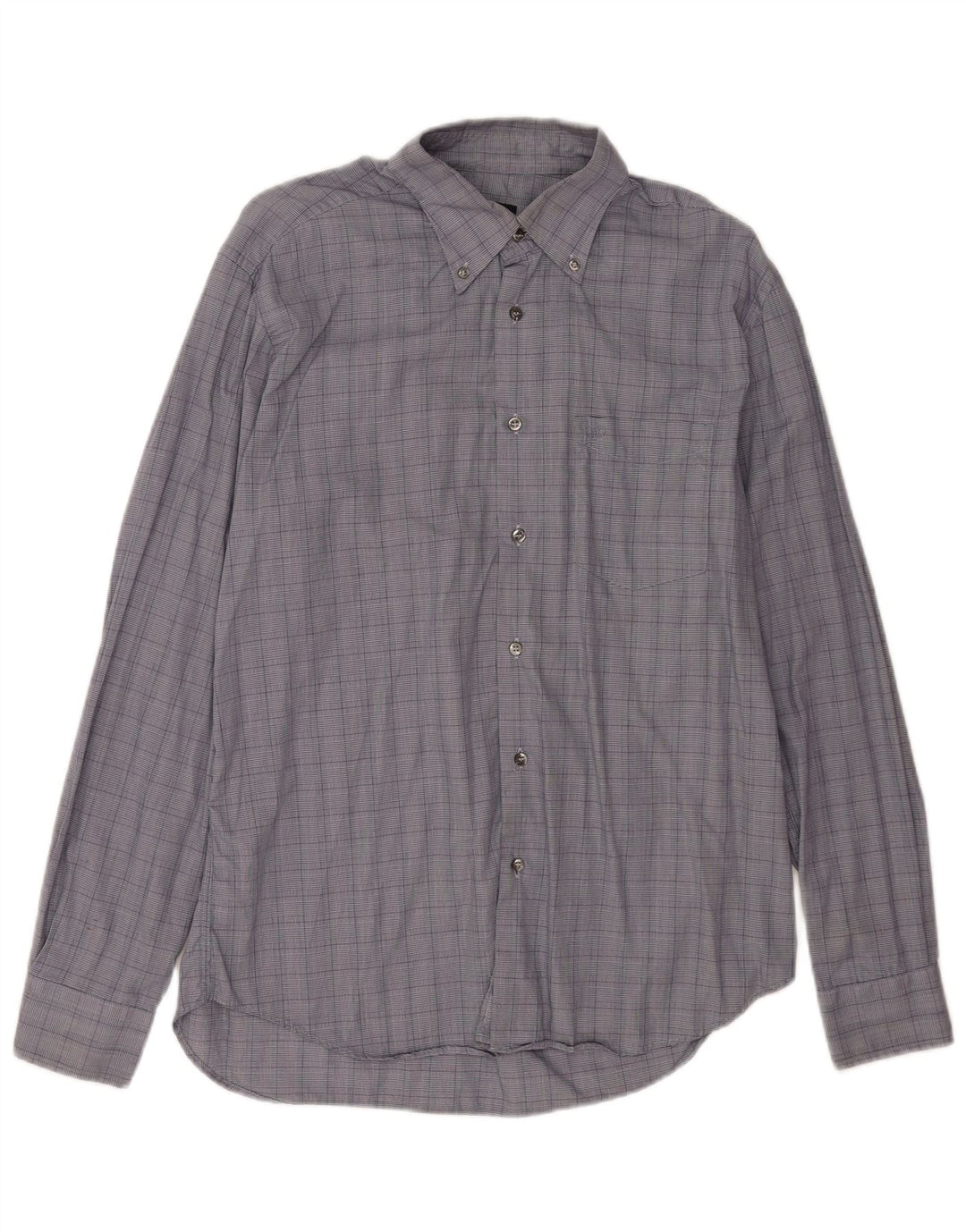 Roccobarocco Chemise Homme Taille 42 16 1/2 Grand Coton à Carreaux Bleu