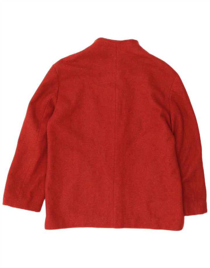 Marks & Spencer Manteau court surdimensionné pour femme UK 10 Petit rouge moucheté