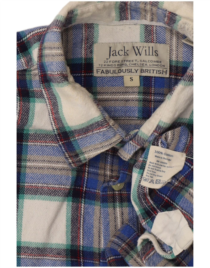 Jack Wills Chemise en flanelle pour homme Petit coton à carreaux bleu marine