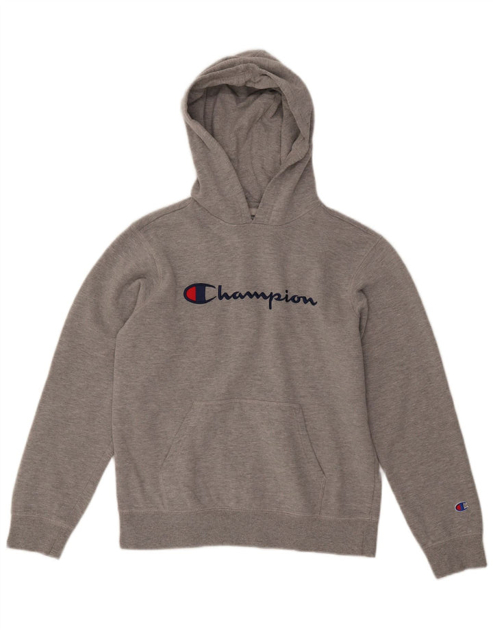CHAMPION Pull à capuche graphique pour garçon 13-14 ans XL Gris chiné Coton